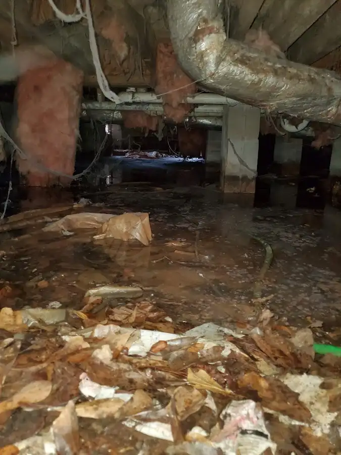 Crawl space flood assessment for Commercial Water Damage Restoration in Rolesville