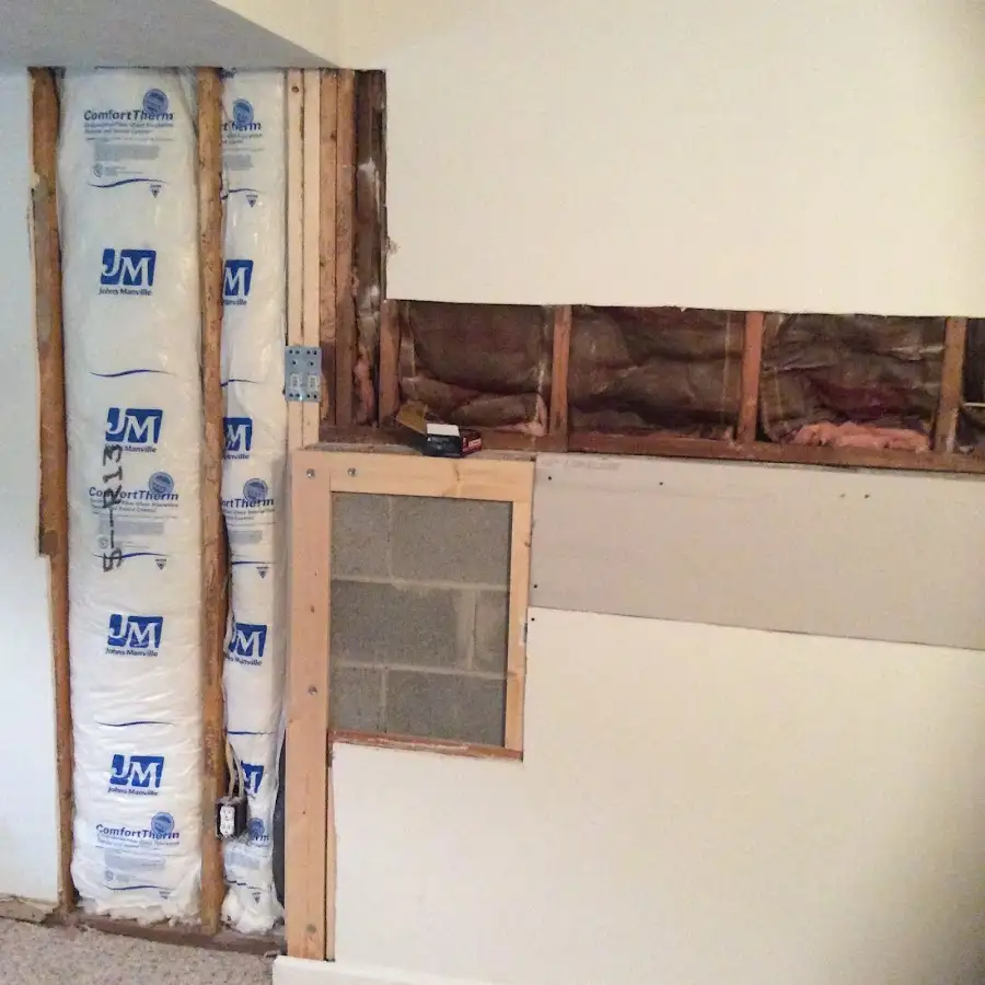 Wall insulation replacement during Contents Cleaning & Restoration in Rolesville